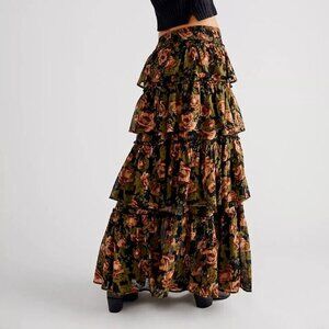 Free People Sawyer Floral Maxi Skirt